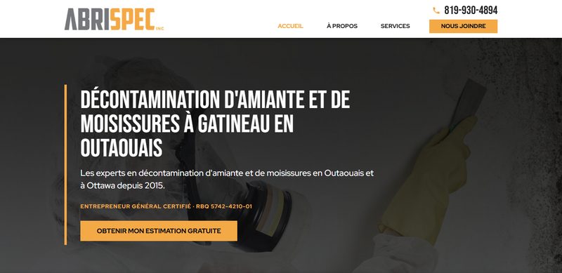 Page d'Abri Spec sur le portail Yannick.net