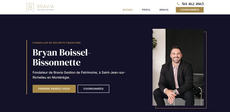 Page de Bryan Boissel-Bissonnette sur le portail Yannick.net